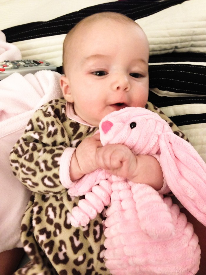 Maisie Loving "Knuffle" Bunny