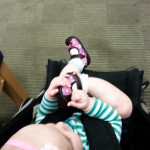 Maisie Checking Out Her New Shoes