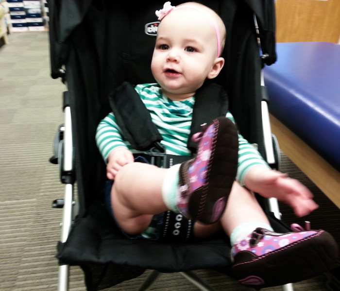 Maisie Checking Out Her New Shoes