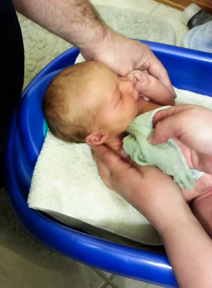 Maisie's First Bath!
