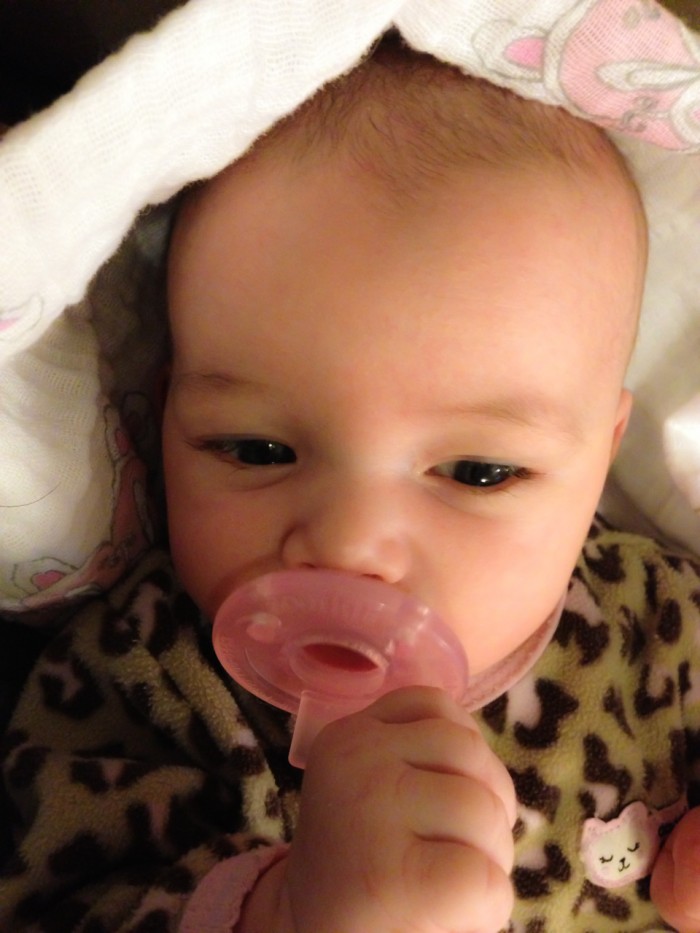 Maisie with Pacifier