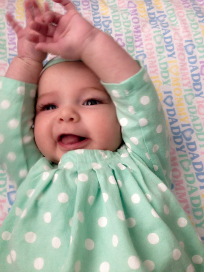 Maise Smiling and Waving